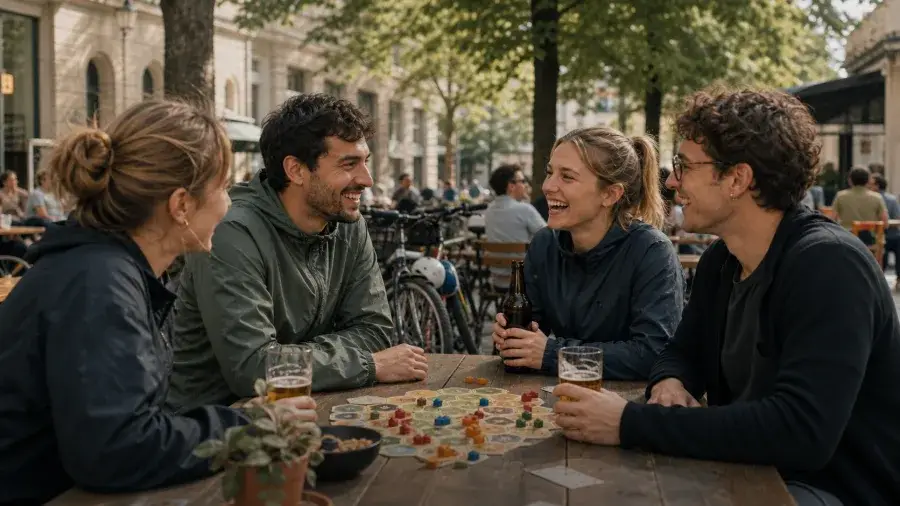 Menschen, die echte Verbindungen mit Menta Social entdecken