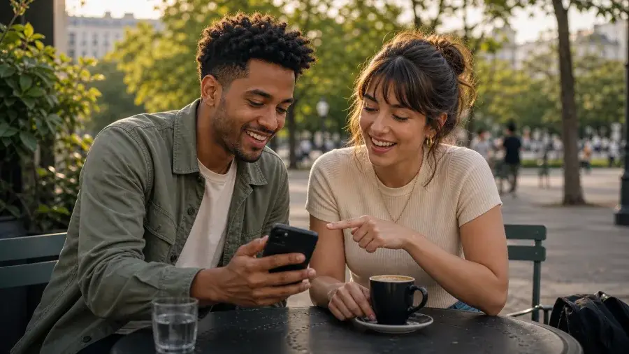 Detailed dating profile experience in Menta Social