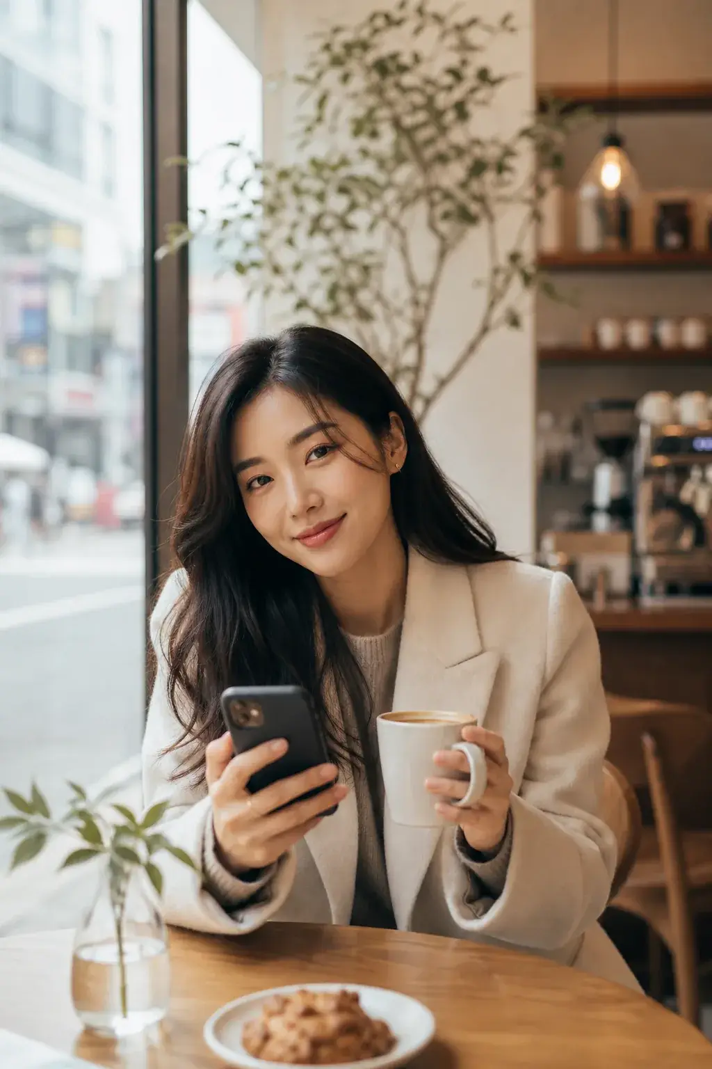 대화를 나누며 웃고 있는 두 남자