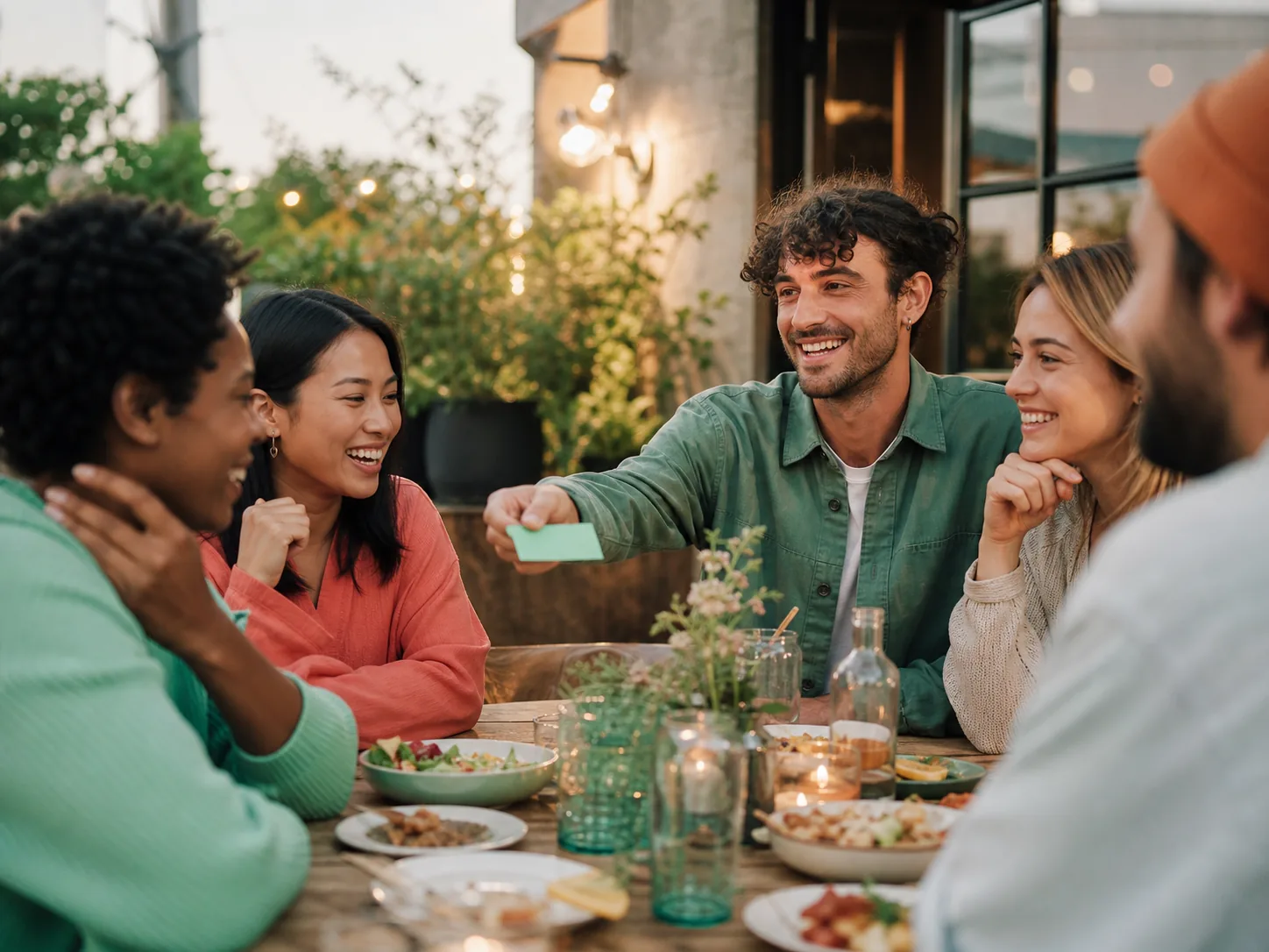 People meeting through a social experience