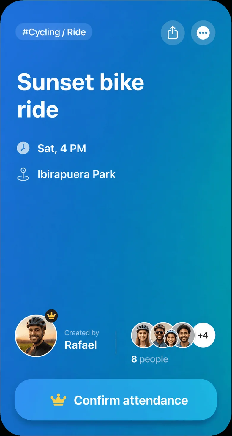 Invitation to a sunset bike ride, created by Rafael